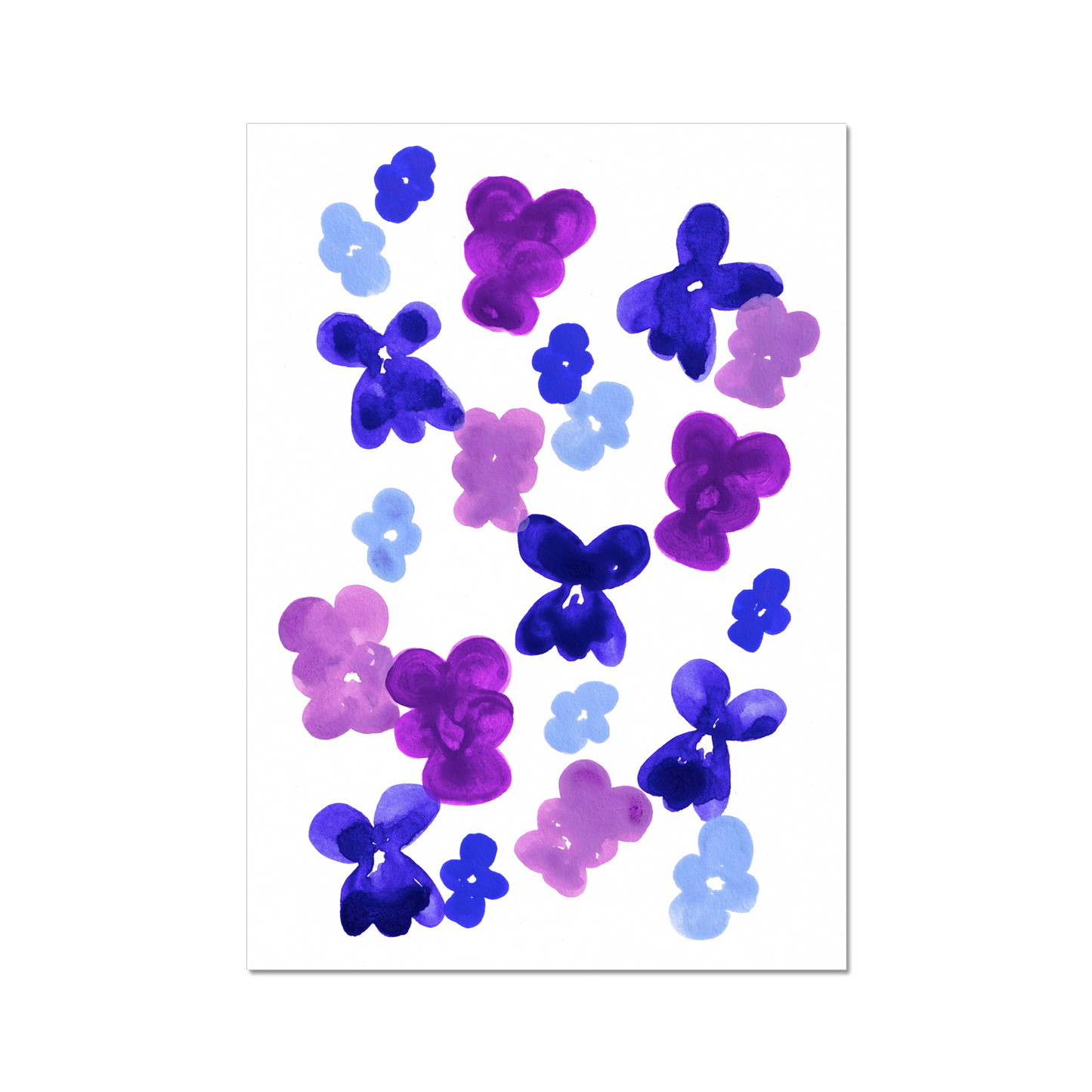 February birth flower art print featuring delicate Violet blooms in purple hues. A spring-inspired floral design symbolizing wisdom and renewal, perfect for February birthday gifts or fresh home decor.